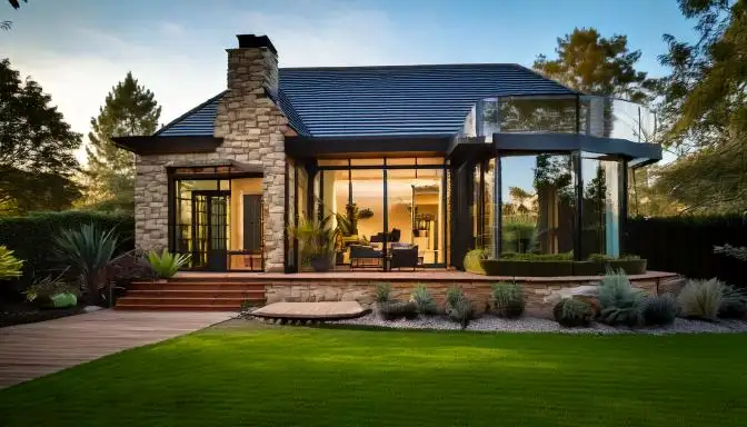 maison avec jardin de nuit